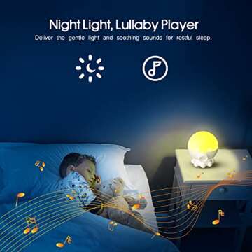 Night Light Projector Christmas Gift for Kids, Kids Toys for Girls Boys, Star Moon & Ocean Projection for 2-10 Year Old Girls, Lullaby Songs, Toddler Toys,Adjustable 360-Degree Rotation,Octopus Decor