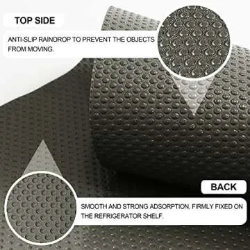 16 Pcs Refrigerator Liners Mats Washable, Refrigerator Mats Liner Waterproof Oilproof, Shinywear Fridge Liners for Shelves, Cover Pads for Freezer Glass Shelf Cupboard Cabinet Drawer (16 Black)