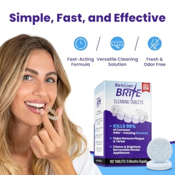 Retainer Brite – 192 FDA Registered Cleaning Tablets