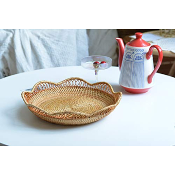 Rattan Fruit Basket for Serving Bread and Fruits