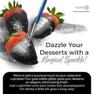 Bulk Silver Edible Glitter for Drinks & Cakes - 20g