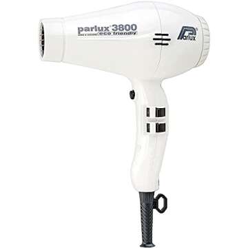 Parlux 3800 Eco Friendly Ionic and Ceramic Hair Dryer - Top Performance Bundle