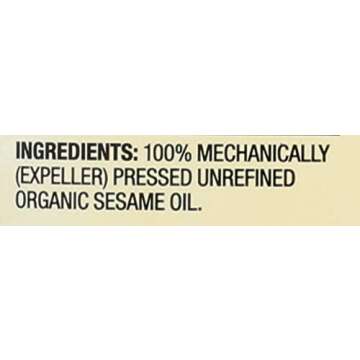 Spectrum Organic Sesame Oil, Unrefined, 16 oz