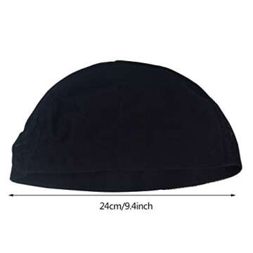 Tayfremn 12pcs Dome Caps, Mesh Dome Wig Cap Black Elastic Wig Caps Stretchable Spandex Dome Caps Bre...