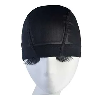 Tayfremn 12pcs Dome Caps, Mesh Dome Wig Cap Black Elastic Wig Caps Stretchable Spandex Dome Caps Breathable Nylon Light Hair Mesh Net for Men Women Wigs Making