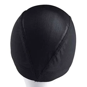 Tayfremn 12pcs Dome Caps, Mesh Dome Wig Cap Black Elastic Wig Caps Stretchable Spandex Dome Caps Breathable Nylon Light Hair Mesh Net for Men Women Wigs Making