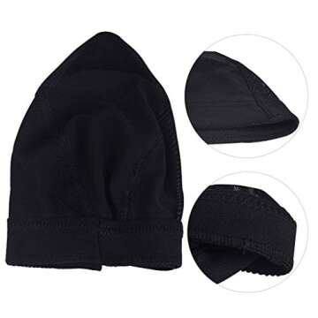 Tayfremn 12pcs Dome Caps, Mesh Dome Wig Cap Black Elastic Wig Caps Stretchable Spandex Dome Caps Breathable Nylon Light Hair Mesh Net for Men Women Wigs Making
