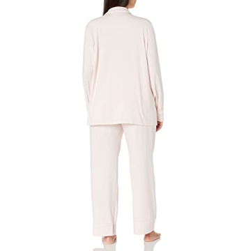 Women’s Cotton Modal Long-Sleeve Pajama Set in Pale Pink