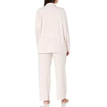 Women’s Cotton Modal Long-Sleeve Pajama Set in Pale Pink