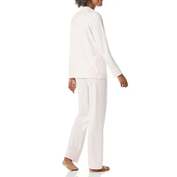 Women’s Cotton Modal Long-Sleeve Pajama Set in Pale Pink