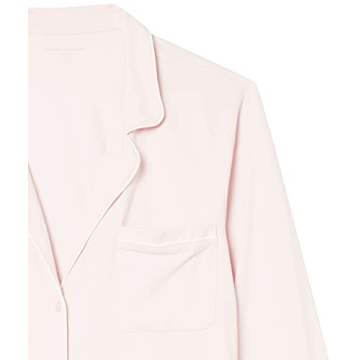 Women’s Cotton Modal Long-Sleeve Pajama Set in Pale Pink