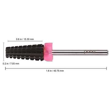 PANA 3/32" Shank 5-in-1 Nail Carbide Bit - (Triple Coarse - 3X Coarse Grit, DLC Black) - Two Way Rot...
