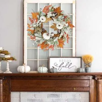 Sggvecsy Fall Wreath for Autumn Door Decor| Harvest Style