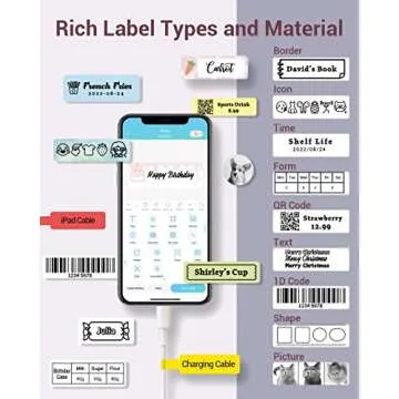Label Maker Machine - D30 Wireless Cute Easy-to-Use Smart Labeler Maker, Multiple Templates Calligraphy and Icons Available, for Office Home Storage Organization, with Free Sample Label, Pink