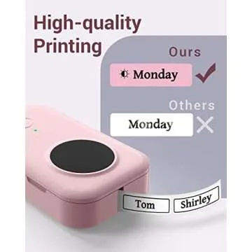 Label Maker Machine - D30 Wireless Cute Easy-to-Use Smart Labeler Maker, Multiple Templates Calligraphy and Icons Available, for Office Home Storage Organization, with Free Sample Label, Pink