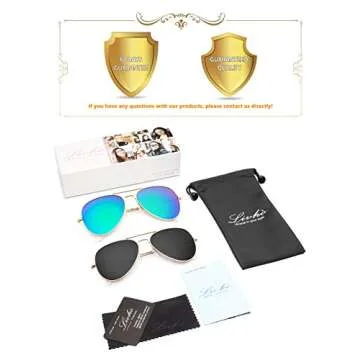 livho Sunglasses for Men Women Aviator Polarized Metal Mirror UV 400 Lens Protection (Gold Purple & Gold Black)
