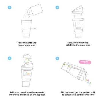 CRUNCHCUP XL Portable Cereal Cup for Convenient Breakfast