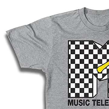 MTV Men's Checkerboard Shirt - Retro 80s & 90s Style