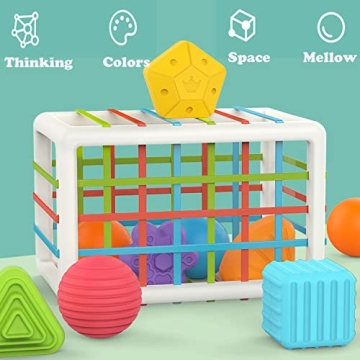 MINGKIDS Educational Shape Sorter for Toddlers