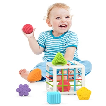 MINGKIDS Educational Shape Sorter for Toddlers