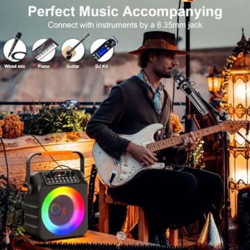 HWWR Karaoke Machine with Wireless Microphones