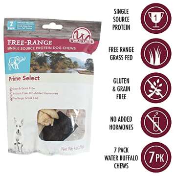 Wild Eats Dog Chews, Water Buffalo Prime Select for Healthy Chewing