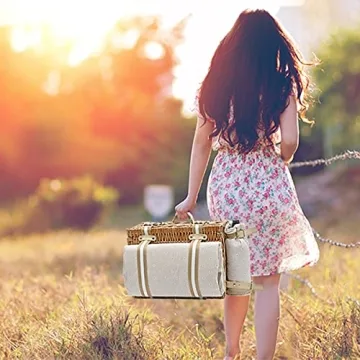 Stylish 31Pcs Picnic Basket for Perfect Outdoor Adventures