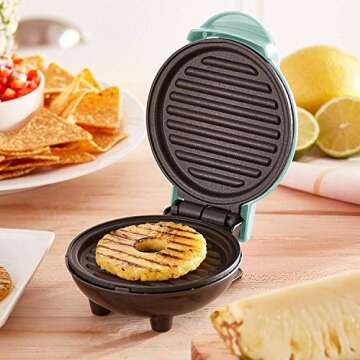 Dash Mini Maker Portable Grill Machine + Panini Press for Gourmet Burgers, Sandwiches, Chicken + Oth...