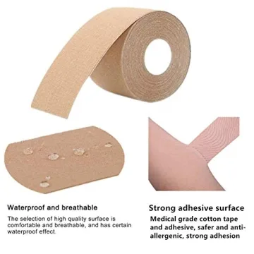 Self-Adhesive Boob Tape with Nipple Covers - Beige