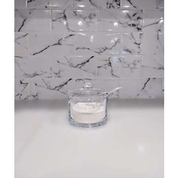 Clear Acrylic Sugar Bowl With Spoon for Coffee and Tea