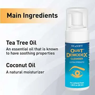 OCuSOFT Oust Demodex Foam Cleanser with Tea Tree Oil
