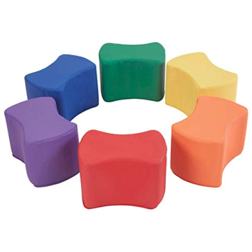 Colorful and Safe SoftScape 10" Butterfly Stool Modular Seating Set for Toddlers