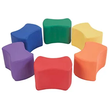 Colorful and Safe SoftScape 10" Butterfly Stool Modular Seating Set for Toddlers