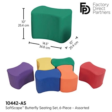 SoftScape 10" Butterfly Stool Set for Kids