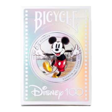 Bicycle Disney Limited Edition 100 Year Anniversary Playing Cards - Holographic Foil - Features 20+ ...