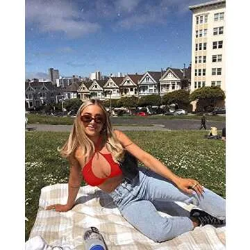 Stylish Criss Cross Lace Up Crop Top for Women