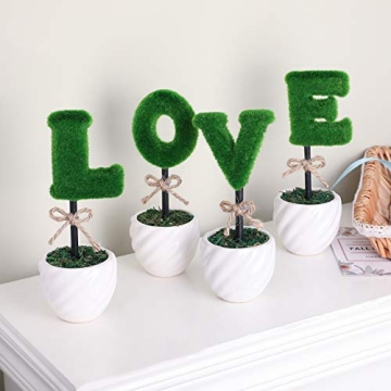 Liry Love Letters Ceramic Pots Set for Home and Office