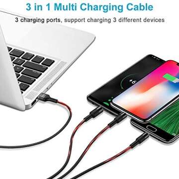 USAMS Multi Charging Cable - 3 in 1 Fast Charger 5FT