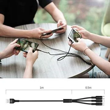 USAMS Multi Charging Cable - 3 in 1 Fast Charger 5FT