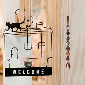 CrystalTears 7 Chakra Crystals Car Hanging Ornament Reiki Healing Chakra Gemstone Window Home Car Decoration Ornament for Yoga Meditation Christmas Decorations Feng Shui