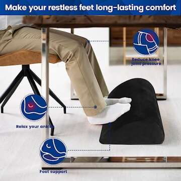Foot Rest for Office with Washable Cover for Comfort