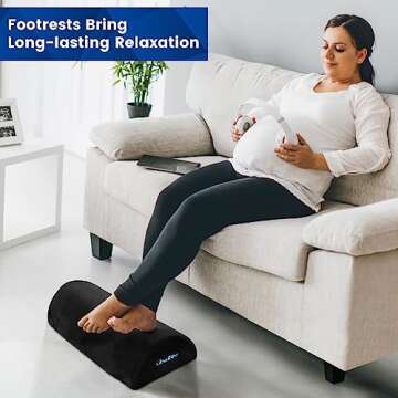 Foot Rest for Office with Washable Cover for Comfort