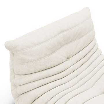 1inchome Fireside Chair, Soft Mohair Lounge Chair Lazy Floor Sofa Accent Bean Bag Couch for Living Room Corner Bedroom Salon Office Aldult