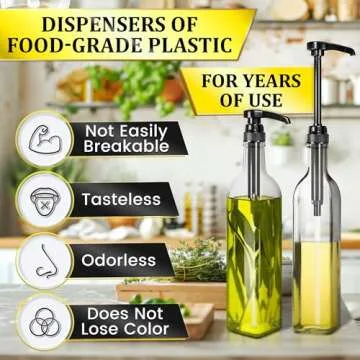 Black Coffee Syrup Dispenser Pump Plastic - 4Pcs Plastic Oil Bottle Dispenser Pump Coffee Bar Accessories Sugar Free Vanilla Syrup Pumps 750ml Bottles- Caramel Coffee Syrup Dispenser Plastic Dispenser