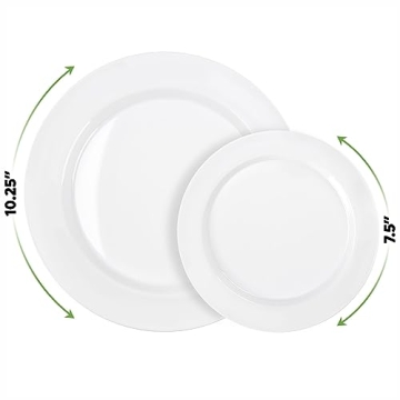 Premium White Plastic Plates for Weddings and Parties