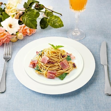Premium White Plastic Plates for Weddings and Parties