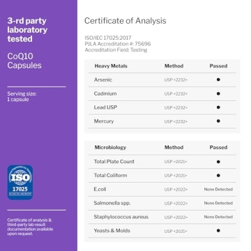 Boost Health with CoQ10 200mg Antioxidants Supplement