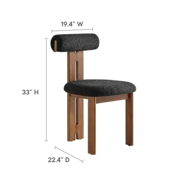 Torian Boucle Dining Chairs Set of 2 - Modern Comfort