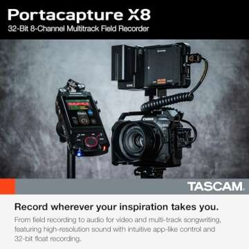 TASCAM Portacapture X8 32-bit 8-Channel Multitrack Field Recorder