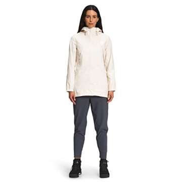 THE NORTH FACE Antora Parka Jacket For Women - Stand Collar Neckline With Long Sleeves, Warm and Cozy Winter Jacket Gardenia White MD One Size